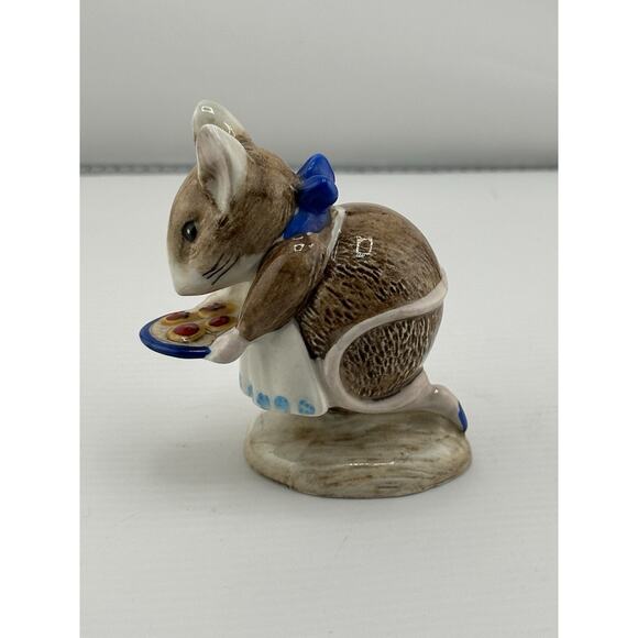 Vintage Beswick Beatrix Potter 1971 "Apply Dapply" Mouse w/ Tarts Porcelain RARE - Picture 5 of 10